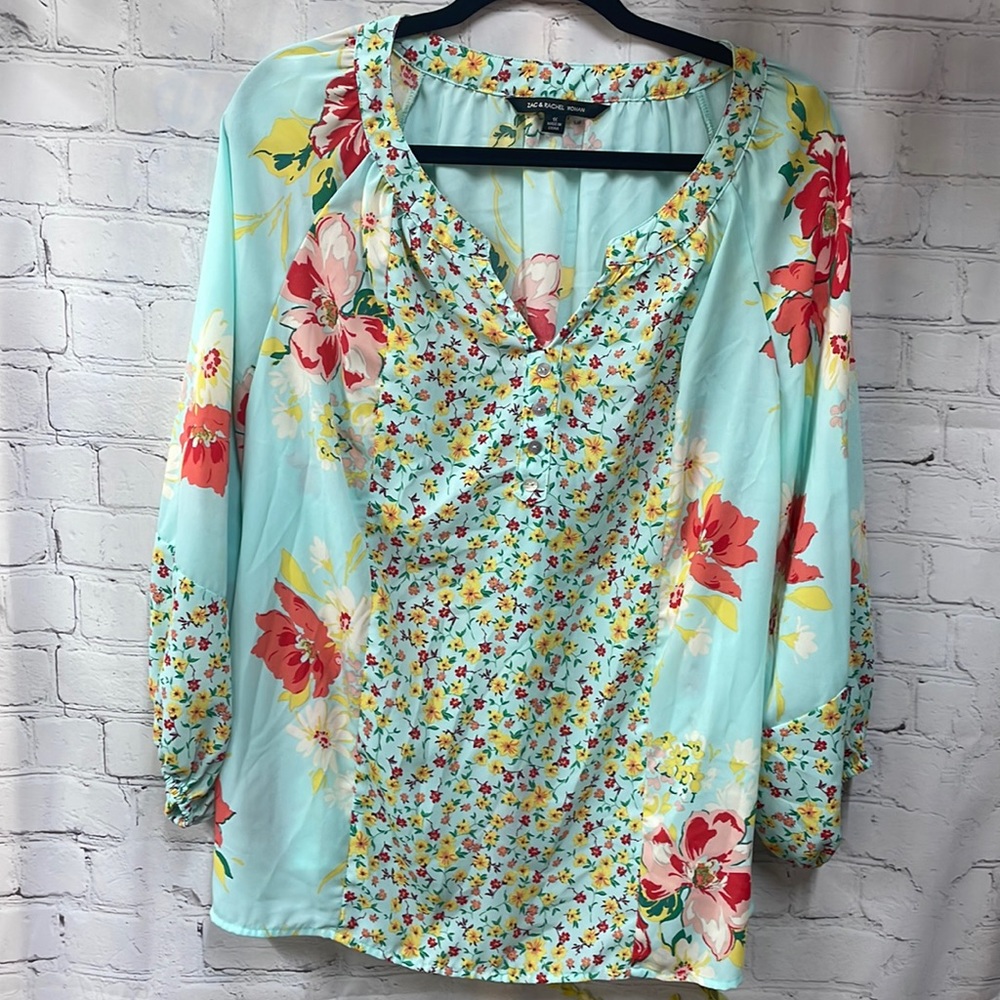 Zac & Rachel floral prints 1x blouse